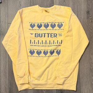 The Doughmestic Cookier Yellow Butter Graphic Women’s Sweater